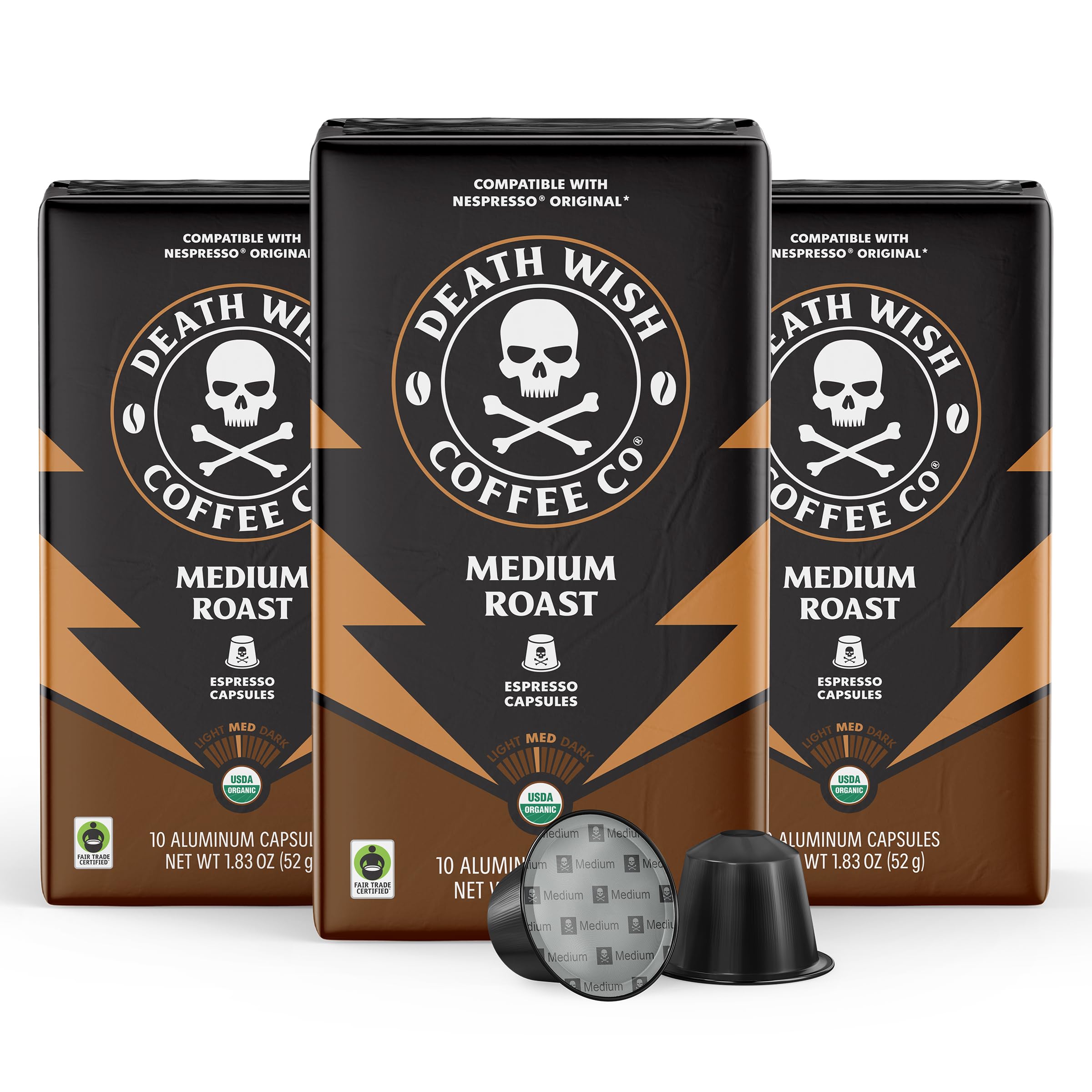 Amazon.com: Death Wish Coffee, Medium Roast Espresso Capsules